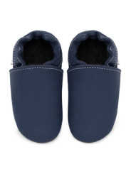 soft leather slippers for children and adults, warm lining