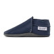 Soft leather slippers - blu marino