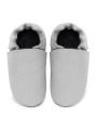 chaussons souples en cuir pour les enfants et les adultes, doublure chaude