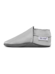 chaussons souples en cuir pour les enfants et les adultes, doublure chaude