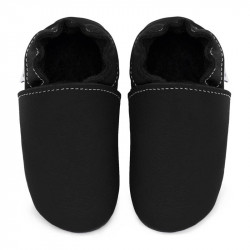 Soft leather slippers - nero