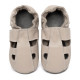 Soft summer leather slippers - cream