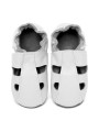 Soft summer leather slippers - bianco
