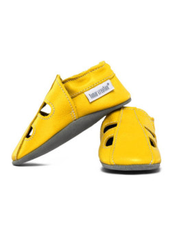 chaussons cuir été - soleil