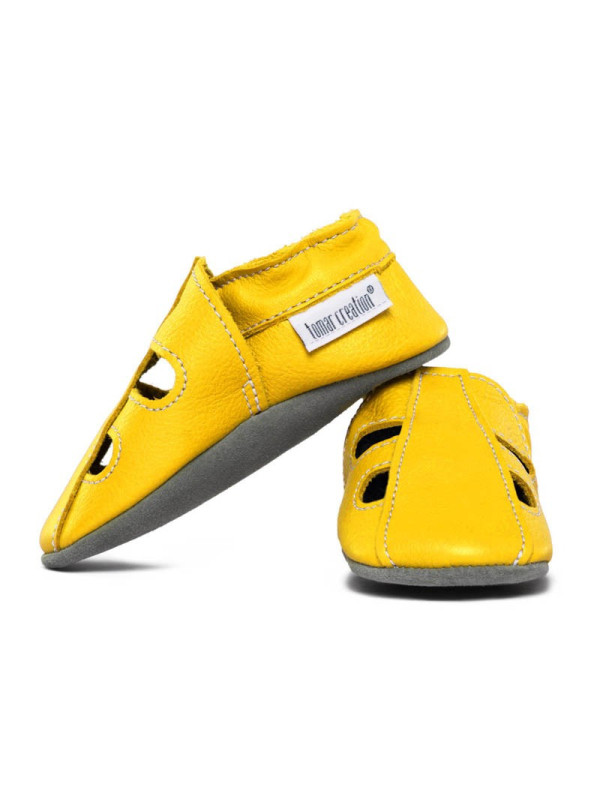 chaussons cuir été - soleil