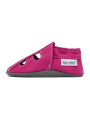 Summer leather slippers - fuxia
