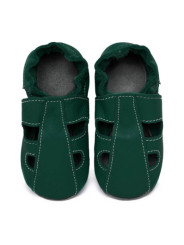 chaussons cuir été - avocado