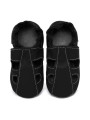 Summer leather slippers - nero