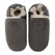Gray woolen slippers