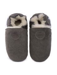 Gray woolen slippers