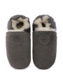 Gray woolen slippers