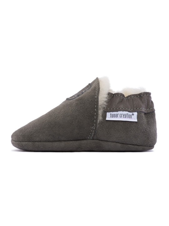 Gray woolen slippers