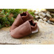 Organic leather slippers - coconut