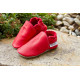 Organic leather slippers - feuerrot