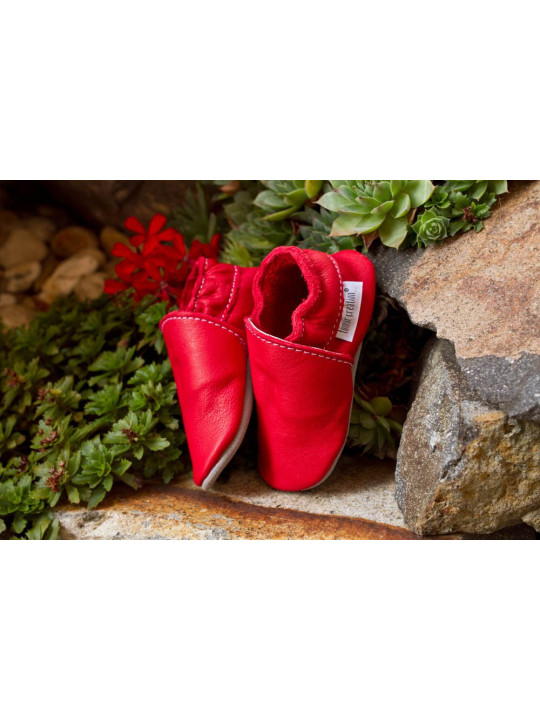 Chaussons cuir bio - feuerrot