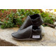 Organic leather slippers - schwarz
