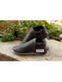 Organic leather slippers - schwarz