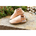 Organic leather slippers - sand