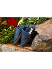 Organic leather slippers - Tobagoblau