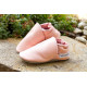 Organic leather slippers - Baby rosa