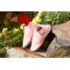 Organic leather slippers - Baby rosa