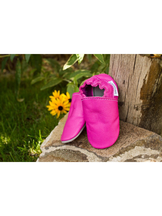 Organic leather slippers - Miss piggy