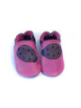 Soft slippers - ladybug - fuxia