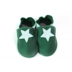 Soft slippers - little star - avocado