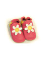 Soft slippers - daisy - fuxia