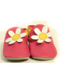Chaussons - marguerite - fuxia