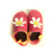 Chaussons - marguerite - fuxia