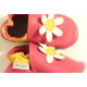 Chaussons - marguerite - fuxia