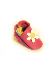 Soft slippers - daisy - fuxia