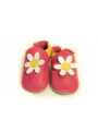 Chaussons - marguerite - fuxia