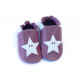Soft slippers - star smile - bordo
