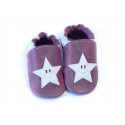 Soft slippers - star smile - bordo