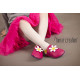 Soft slippers - daisy - fuxia