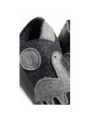 Chaussons en laine bouillie naturelle - dinosaure