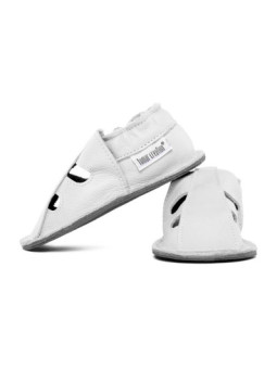 Summer leather slippers - bianco