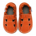 Summer leather shoes - volcanic