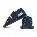 Summer leather shoes - blu marino