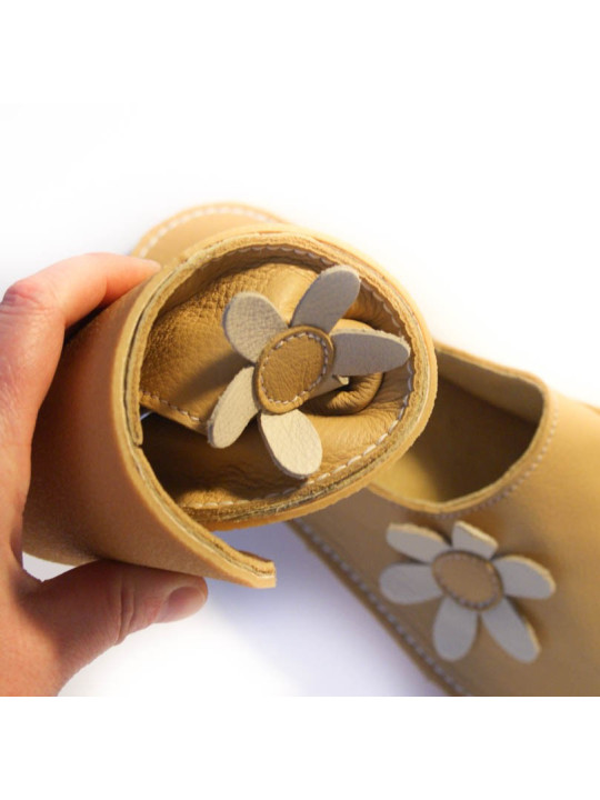 Chaussons cuir souple personnalisés Filles