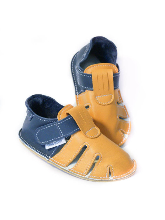 Capačky letné so suchým zipsom - girasole blu marino