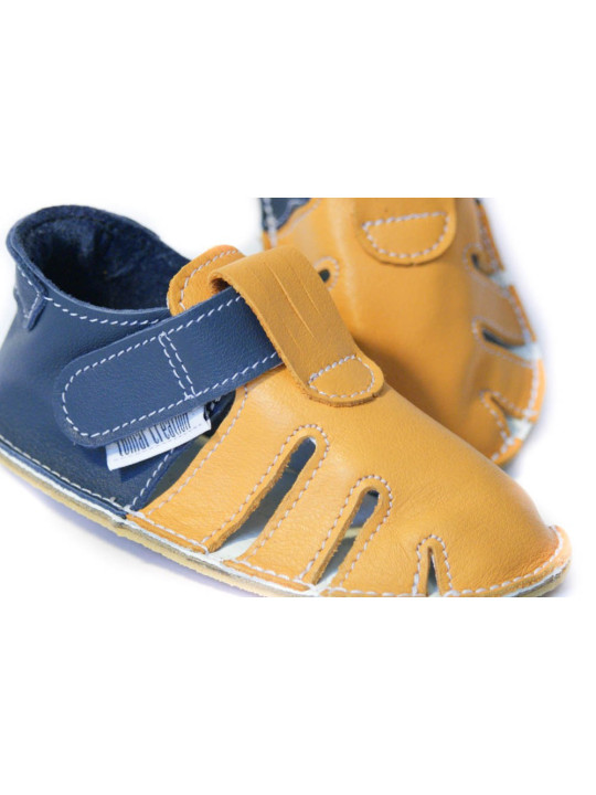 summer soft sole shoes - girasole blu marino