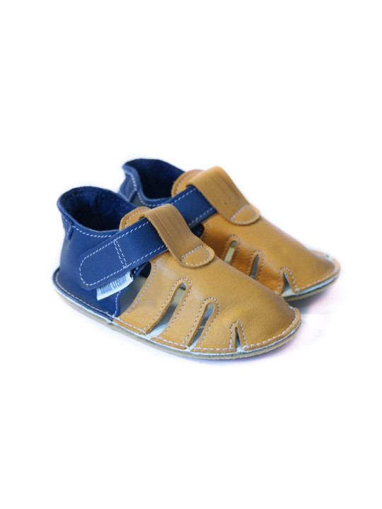 Capačky letné so suchým zipsom - girasole blu marino