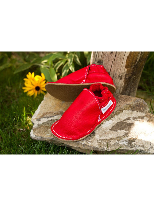 Organic leather shoes – feuerrot