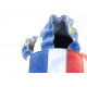Chaussons cuir souple drapeau de la France