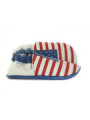 Chaussons cuir souple USA / drapeau des États-Unis