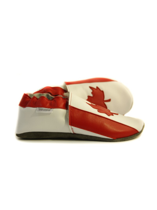 Chaussons cuir souple Canada