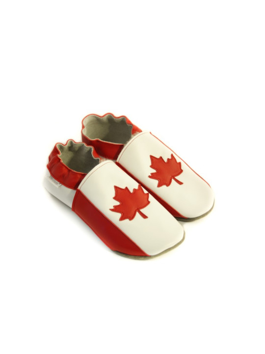 Chaussons cuir souple Canada